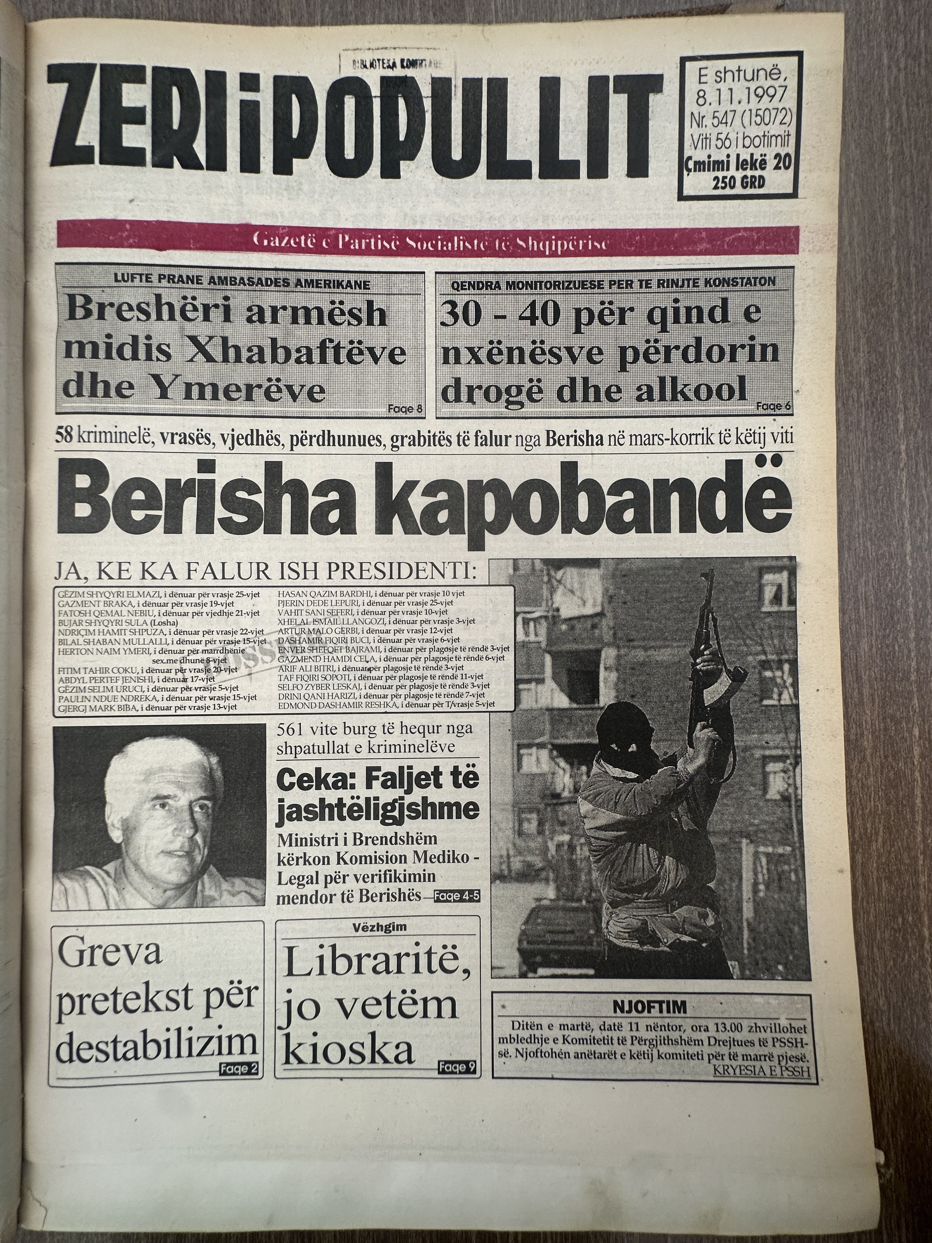 Zëri i Popullit 1997-11-08